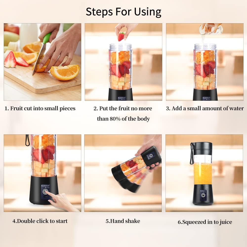 Portable USB Rechargeable Juicer Blender – Fresh Juice, Smoothies & Shakes Anytime, Anywhere!