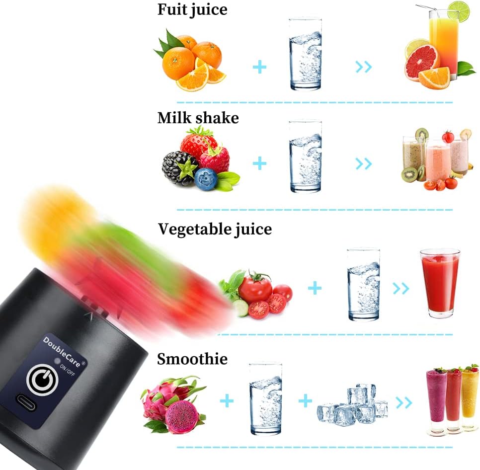 Portable USB Rechargeable Juicer Blender – Fresh Juice, Smoothies & Shakes Anytime, Anywhere!