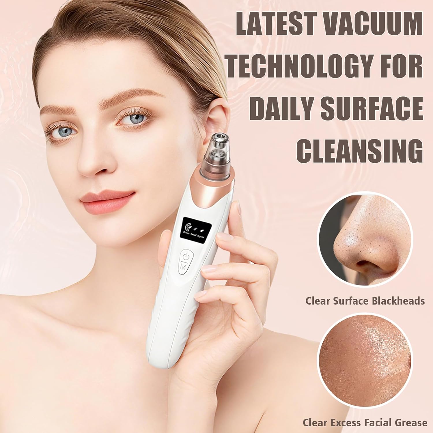 Rechargeable Blackhead Remover Vacuum – Electric Pore Cleaner for Deep Facial Cleansing