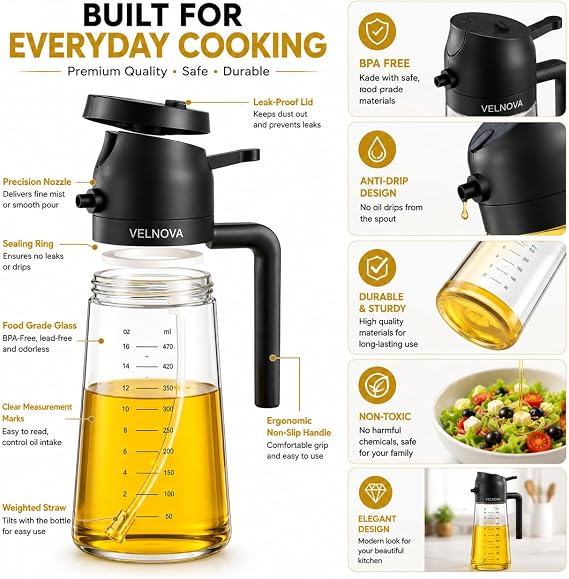 Hair Oil Applicator Bottle with Comb – Mess-Free Scalp Oiling & Massage 🧴🪮✨