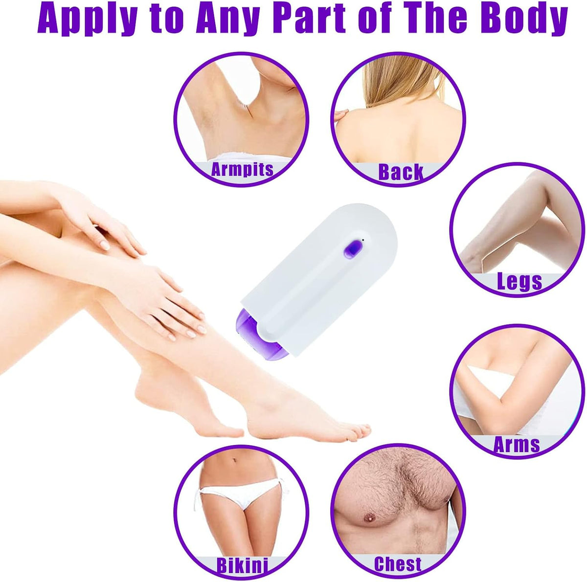 Portable Body Hair Removal Device | Compact Electric Hair Remover for Easy Personal Grooming