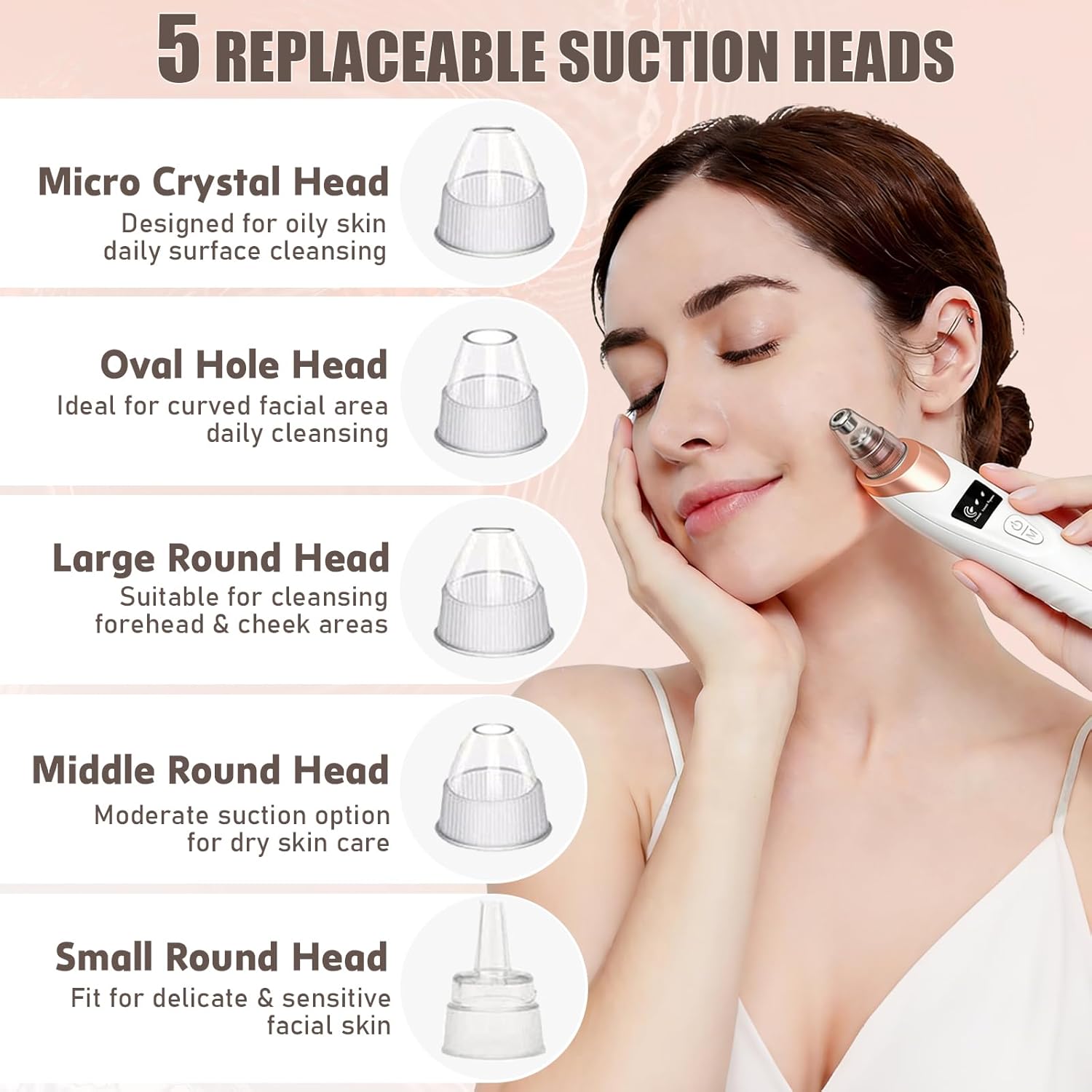 Rechargeable Blackhead Remover Vacuum – Electric Pore Cleaner for Deep Facial Cleansing
