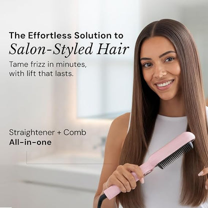 Hair Straightener Comb – 2-in-1 Hair Styling & Smoothing Brush 💇‍♀️✨