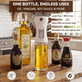 Premium 180ML Oil Spray Bottle – 1 Pump = 1 Gram | Glass Olive Oil Sprayer for Healthy Cooking