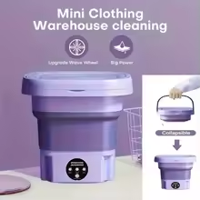 Portable Foldable Mini Washing Machine – Compact Travel Washer for Clothes, Baby Clothes & Underwear
