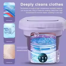 Portable Foldable Mini Washing Machine – Compact Travel Washer for Clothes, Baby Clothes & Underwear