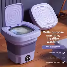 Portable Foldable Mini Washing Machine – Compact Travel Washer for Clothes, Baby Clothes & Underwear