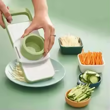 6-in-1 Multifunction Vegetable Cutter & Slicer – Manual Kitchen Chopper with Interchangeable Blades