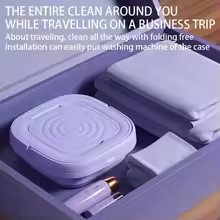 Portable Foldable Mini Washing Machine – Compact Travel Washer for Clothes, Baby Clothes & Underwear