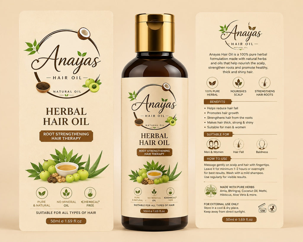 Anayas Hair Oil – Nourishing Hair Care Oil for Strong, Smooth & Healthy-Looking Hair