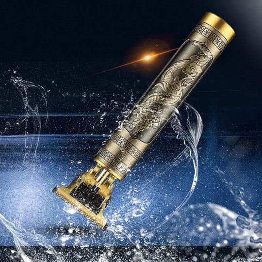Vintage T9 Professional Hair Trimmer – Cordless Beard & Hair Clipper with 4 Guide Combs