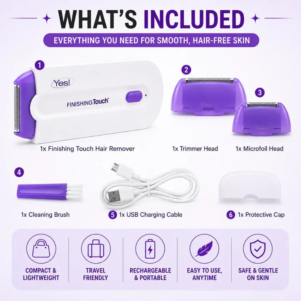 Finishing Touch Hair Trimmer – Painless Facial & Body Hair Remover for Women